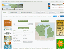 Tablet Screenshot of lakecottageland.com